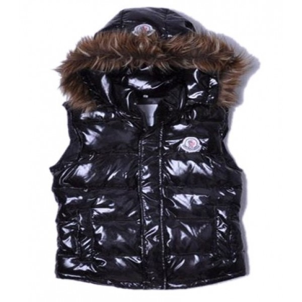 Moncler Donna Giù Gilet Nero Presa M72